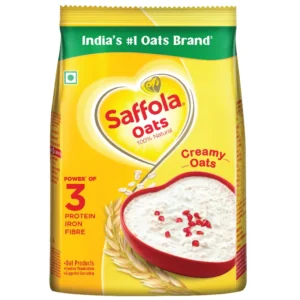 Saffola Oats | Rolled Oats | Delicious Creamy Oats | 100% Natural | High Protein & Fibre | Healthy Cereal | 1Kg