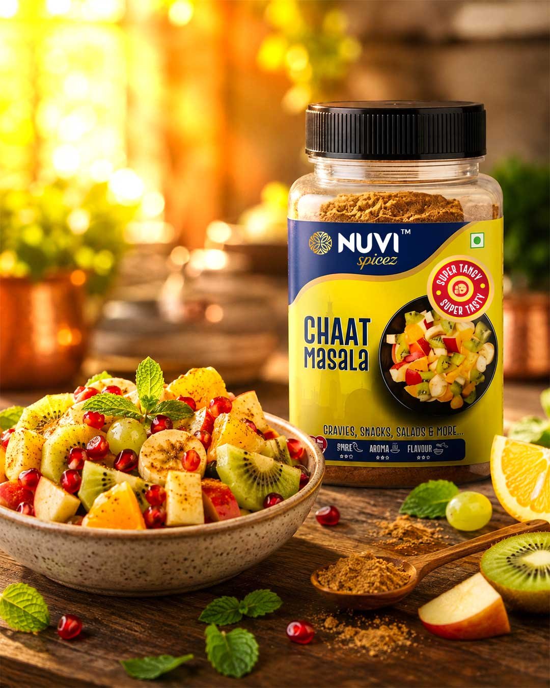 NUVI-Ka-Chaat-Masala Nuvi Spicez Chaat Masala 100g |Noww Chakachak - Image 1